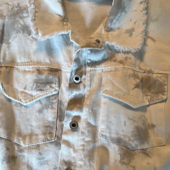 Sunny Studio White & Grey tie dye button down shirt ONE SIZE - Picture 3 of 6